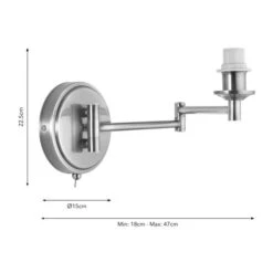 Preston Industrial Wall Light Fitting 22 Preston Industrial Wall Light Fitting -Dunelm 30921765 alt08
