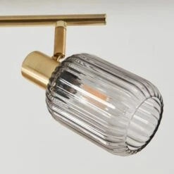 Riley Mid Century Ribbed 4 Light Adjustable Spotlight Bar -Dunelm 30921768 alt02