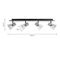 Zoya Industrial 4 Light Adjustable Spotlight Bar 14 Zoya Industrial 4 Light Adjustable Spotlight Bar -Dunelm 30921773 alt07