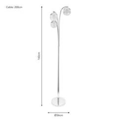 Valence 3 Light Floor Lamp 15 Valence 3 Light Floor Lamp -Dunelm 30921784 alt08