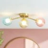 Eliza 3 Light Bathroom Flush Ceiling Light 2 Eliza 3 Light Bathroom Flush Ceiling Light -Dunelm 30921793