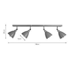 Remi Scalloped 4 Light Adjustable Spotlight Bar -Dunelm 30921797 alt08