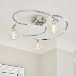 Alena 3 Light Semi Flush Ceiling Light