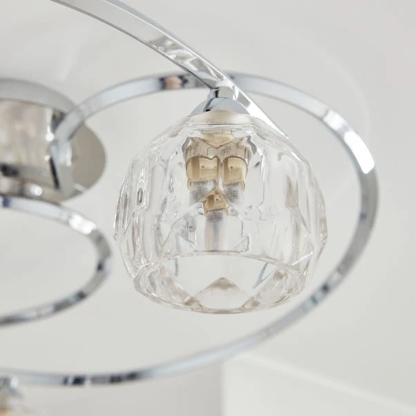 Alena 3 Light Semi Flush Ceiling Light 5 Alena 3 Light Semi Flush Ceiling Light - Image 3