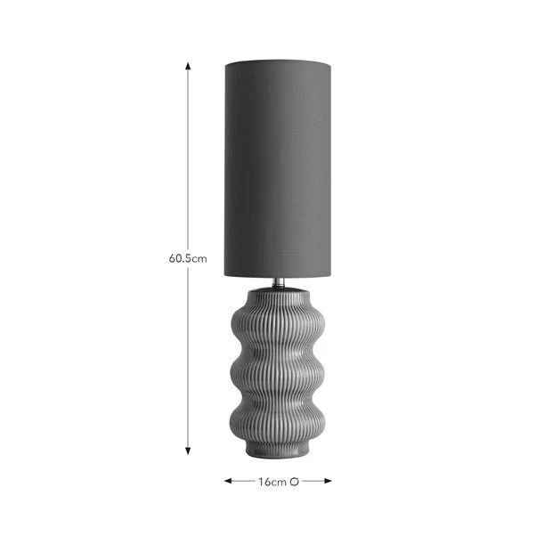 Pippin Ribbed Ceramic Table Lamp 8 Pippin Ribbed Ceramic Table Lamp - Image 6