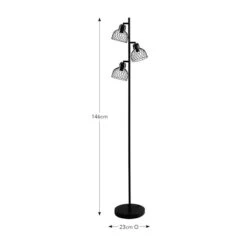 Austin Industrial Adjustable 3 Light Floor Lamp -Dunelm 30922894 alt08