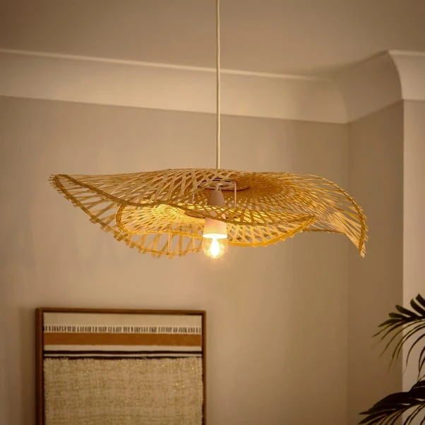 Bamboo Wave 2 Tier Easy Fit Pendant Shade 4 Bamboo Wave 2 Tier Easy Fit Pendant Shade - Image 2