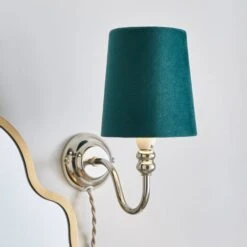 Clara Velvet Tapered Lamp Shade 26 Clara Velvet Tapered Lamp Shade -Dunelm 30923597