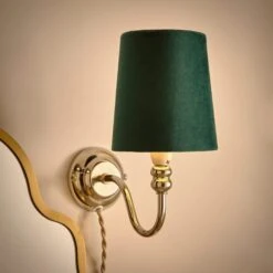 Clara Velvet Tapered Lamp Shade 27 Clara Velvet Tapered Lamp Shade -Dunelm 30923597 alt01