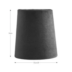 Clara Velvet Tapered Lamp Shade 29 Clara Velvet Tapered Lamp Shade -Dunelm 30923597 alt08
