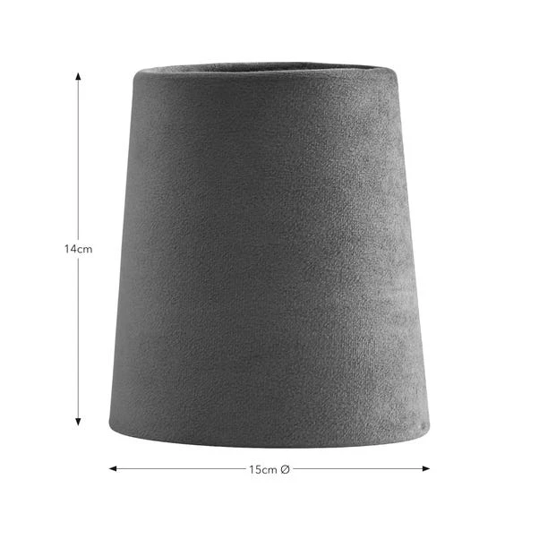 Clara Velvet Tapered Lamp Shade 6 Clara Velvet Tapered Lamp Shade - Image 4