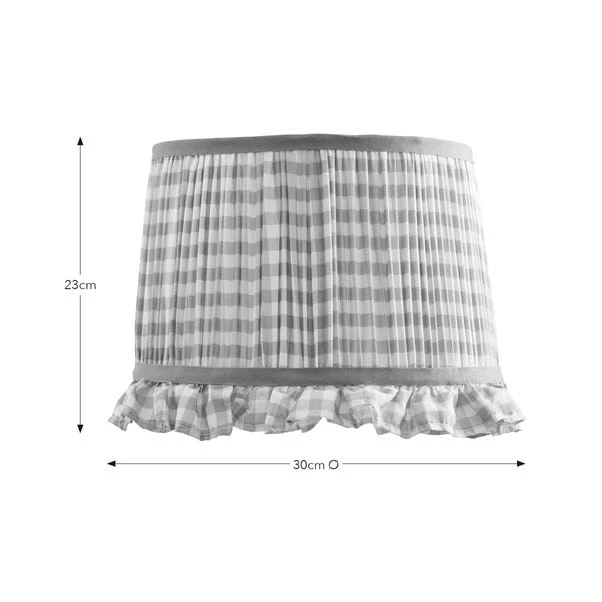Carys Frilled Gingham Drum Lamp Shade 21 Carys Frilled Gingham Drum Lamp Shade - Image 20
