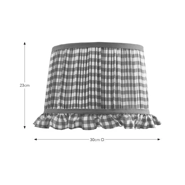 Carys Frilled Gingham Drum Lamp Shade 16 Carys Frilled Gingham Drum Lamp Shade - Image 15