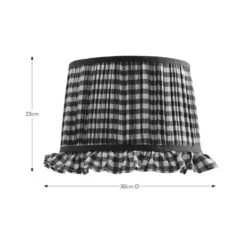 Carys Frilled Gingham Drum Lamp Shade 30 Carys Frilled Gingham Drum Lamp Shade -Dunelm 30923635 alt08