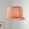 Carys Frilled Gingham Drum Lamp Shade -Dunelm 30923636