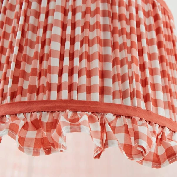 Carys Frilled Gingham Drum Lamp Shade 4 Carys Frilled Gingham Drum Lamp Shade - Image 3