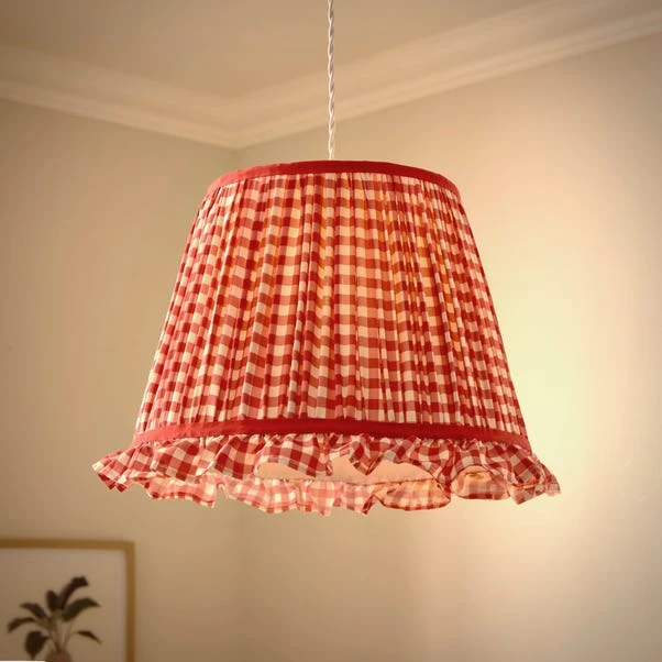 Carys Frilled Gingham Lamp Shade 14 Carys Frilled Gingham Lamp Shade - Image 12