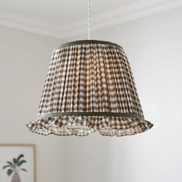 Carys Frilled Gingham Lamp Shade 8 Carys Frilled Gingham Lamp Shade - Image 6