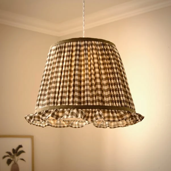 Carys Frilled Gingham Lamp Shade 9 Carys Frilled Gingham Lamp Shade - Image 7