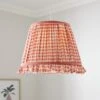 Carys Frilled Gingham Lamp Shade 1 Carys Frilled Gingham Lamp Shade -Dunelm 30923640