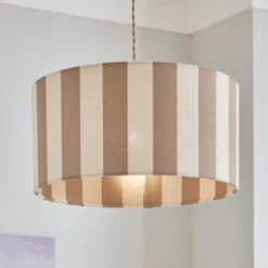 Beatrice Stripe Shallow Drum Lamp Shade -Dunelm 30923656