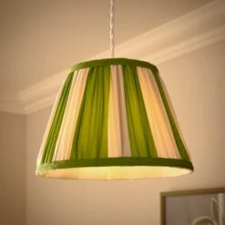 Pride & Joy Green Stripe Lamp Shade -Dunelm 30923670 alt01