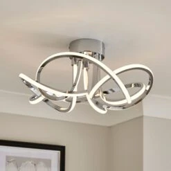 Margot Semi Flush LED Ceiling Light 17 Margot Semi Flush LED Ceiling Light -Dunelm 30923693