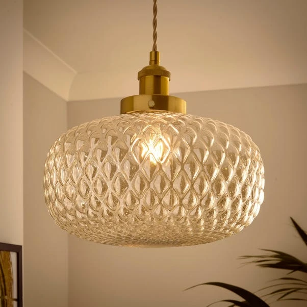 Silas Embossed Easy Fit Pendant Shade 4 Silas Embossed Easy Fit Pendant Shade - Image 2