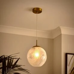 Marble Art Deco Ceiling Light -Dunelm 30923698 alt01