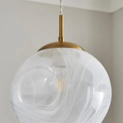 Marble Art Deco Ceiling Light -Dunelm 30923698 alt02