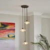 Lava Industrial 3 Light Cluster Ceiling Light 1 Lava Industrial 3 Light Cluster Ceiling Light -Dunelm 30923712