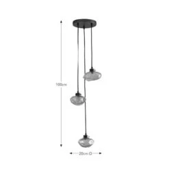 Lava Industrial 3 Light Cluster Ceiling Light 13 Lava Industrial 3 Light Cluster Ceiling Light -Dunelm 30923712 alt08