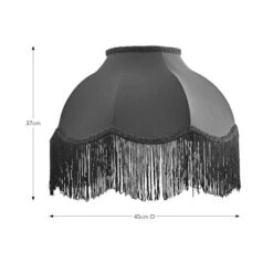 Carmona Fringed Satin Lamp Shade -Dunelm 30923735 alt08