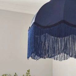 Carmona Fringed Satin Lamp Shade -Dunelm 30923737 alt02