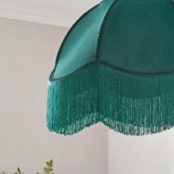 Carmona Fringed Velvet Lamp Shade -Dunelm 30923741 alt02