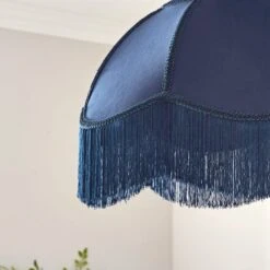 Carmona Fringed Velvet Lamp Shade -Dunelm 30923742 alt02