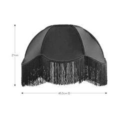 Carmona Fringed Velvet Lamp Shade -Dunelm 30923742 alt08