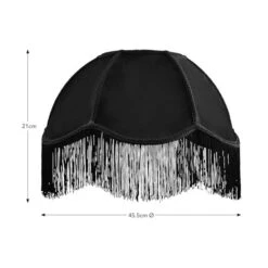 Carmona Fringed Velvet Lamp Shade -Dunelm 30923743 alt08