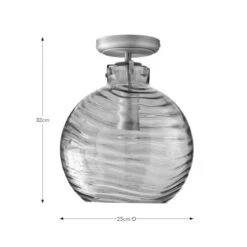 Amber Wave Semi Flush Ceiling Light 13 Amber Wave Semi Flush Ceiling Light -Dunelm 30923778 alt08