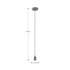 Charlie Industrial Adjustable Pendant Flex Ceiling Light Cable -Dunelm 30923780 alt08
