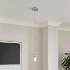 Charlie Industrial Adjustable Pendant Flex Ceiling Light Cable -Dunelm 30923781