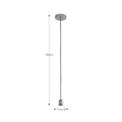 Charlie Industrial Adjustable Pendant Flex Ceiling Light Cable -Dunelm 30923781 alt08