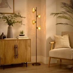 Lava Industrial 4 Light Floor Lamp -Dunelm 30923783 alt01