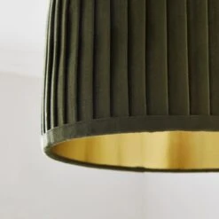 Sawyer Pleated Velvet Drum Lamp Shade 40 Sawyer Pleated Velvet Drum Lamp Shade -Dunelm 30923796 alt02