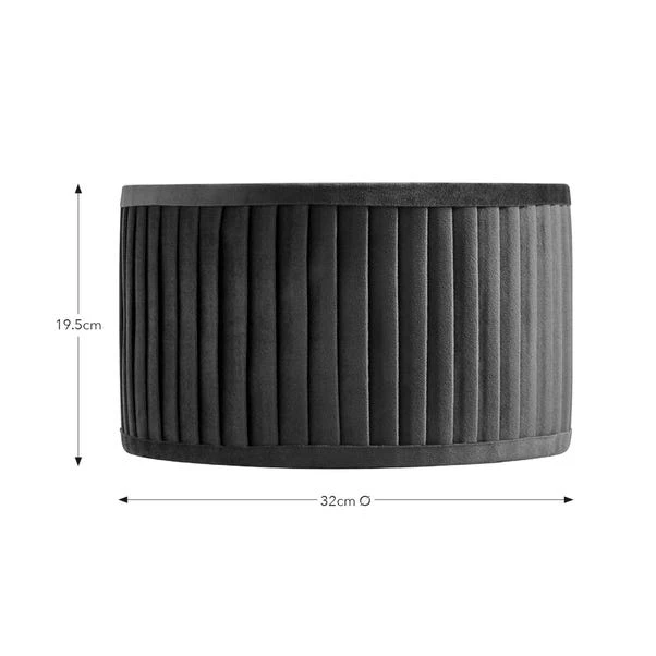 Sawyer Pleated Velvet Drum Lamp Shade 22 Sawyer Pleated Velvet Drum Lamp Shade - Image 20