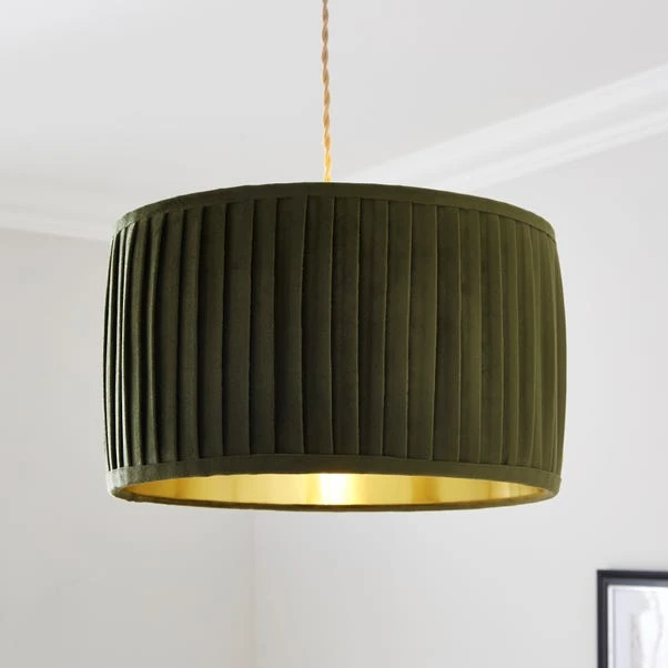Sawyer Pleated Velvet Drum Lamp Shade 15 Sawyer Pleated Velvet Drum Lamp Shade - Image 13