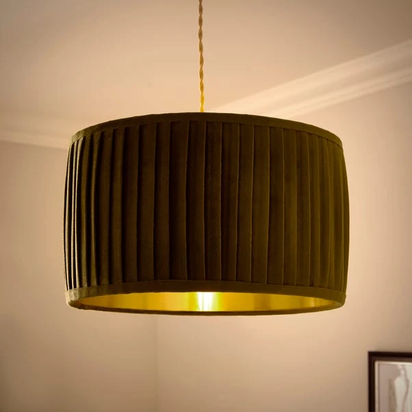 Sawyer Pleated Velvet Drum Lamp Shade 17 Sawyer Pleated Velvet Drum Lamp Shade - Image 15