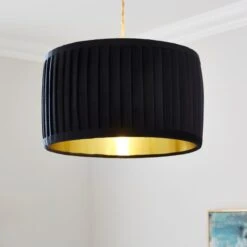 Sawyer Pleated Velvet Drum Lamp Shade 30 Sawyer Pleated Velvet Drum Lamp Shade -Dunelm 30923799