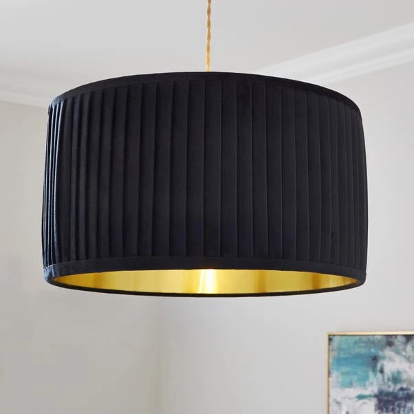 Sawyer Pleated Velvet Drum Lamp Shade 3 Sawyer Pleated Velvet Drum Lamp Shade