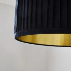Sawyer Pleated Velvet Drum Lamp Shade 24 Sawyer Pleated Velvet Drum Lamp Shade -Dunelm 30923801 alt02